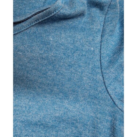 NWT- Niashot Criss-Cross V-Neck Long Sleeve Drape Top - Blue Small - Picture 11 of 13